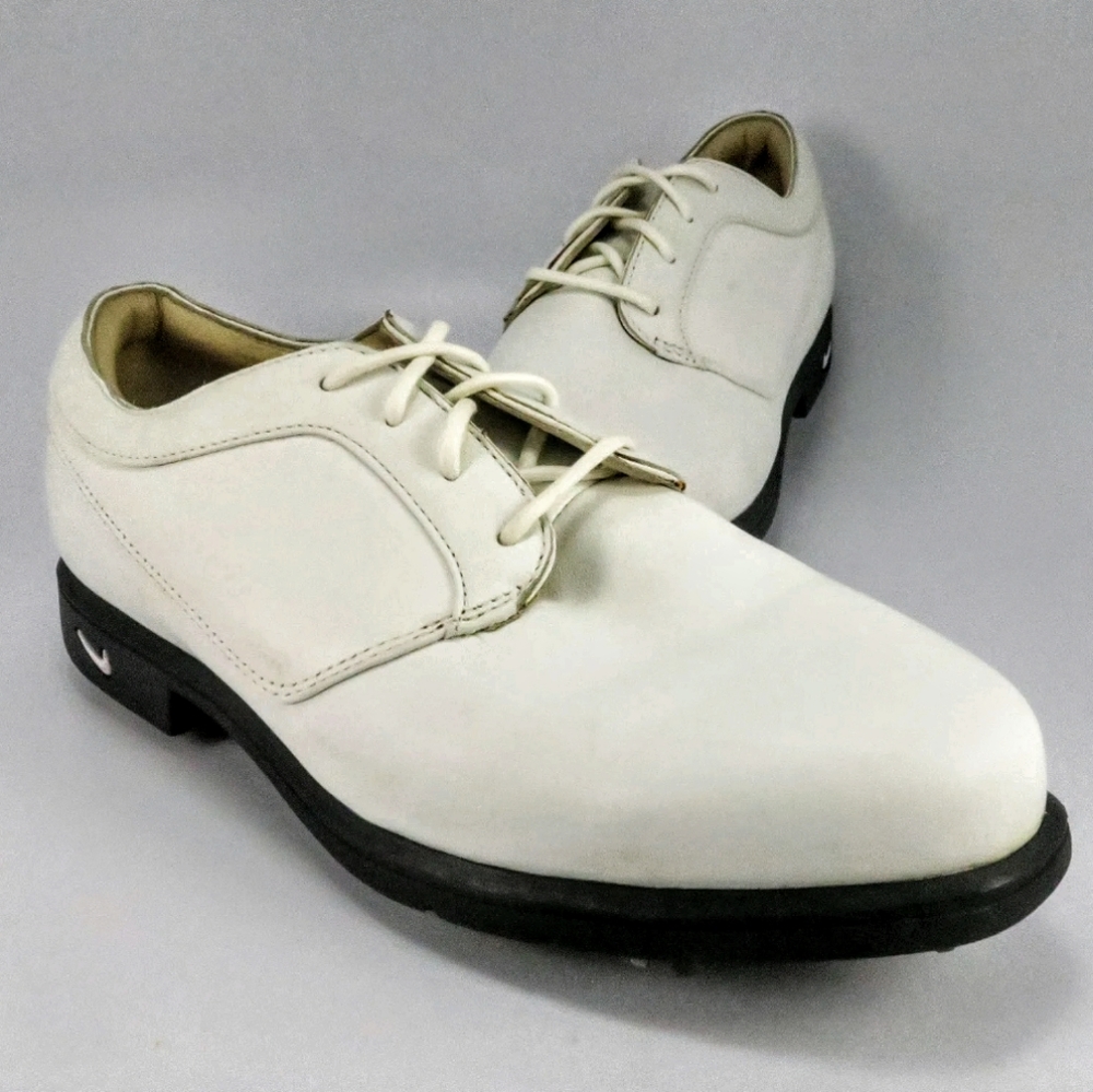 Nike AIR COMFORT Golf Shoe Women's White Leather Champ Soft Spike Lace Up New